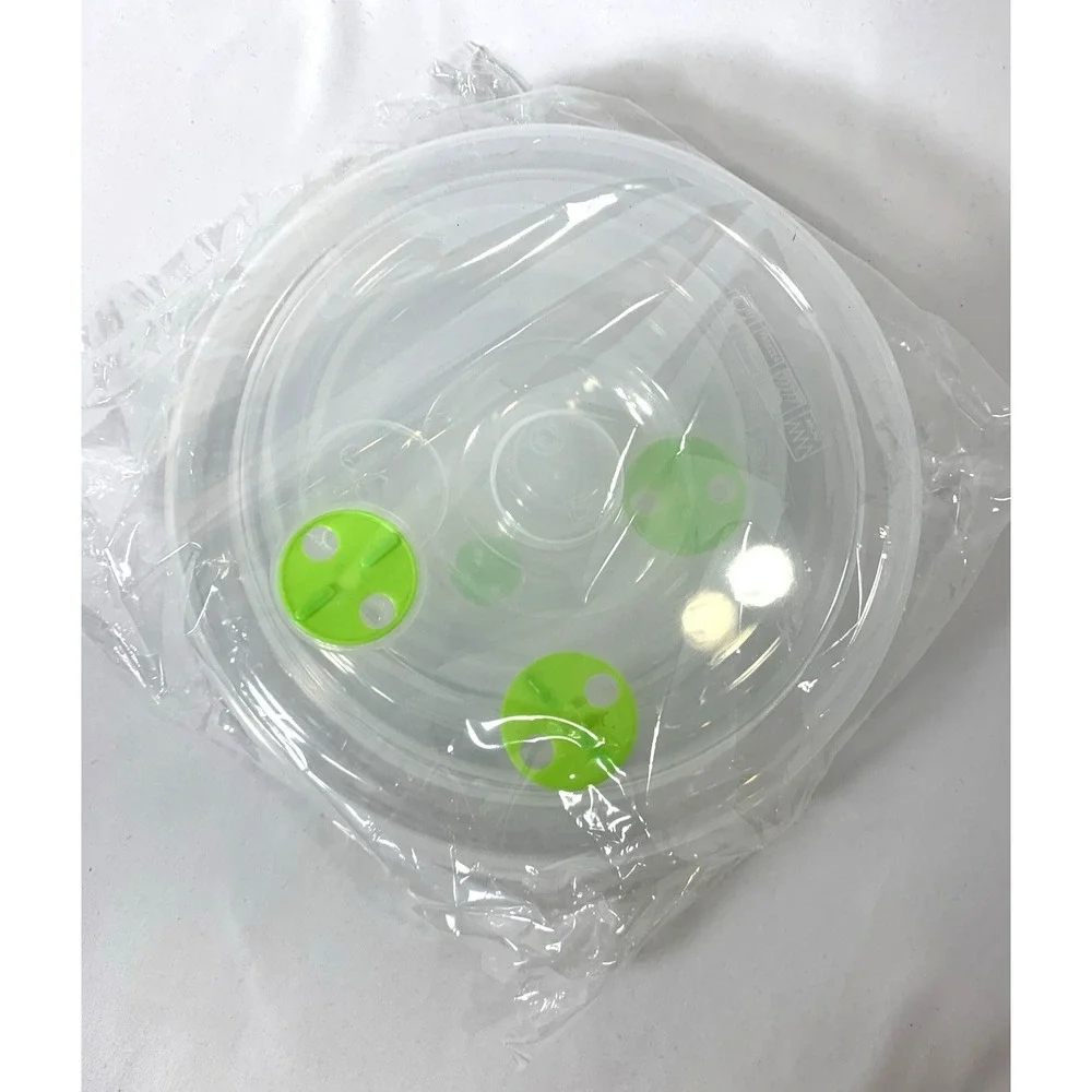NEW Microwave Plate Covers w/ Adjustable Steam Vents Set of 5 in pkg.